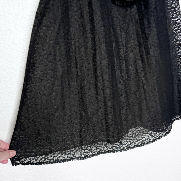 GOSSARD ARTEMIS VINTAGE BLACK LACE NIGHTIE SZ S - Picture 5 of 9